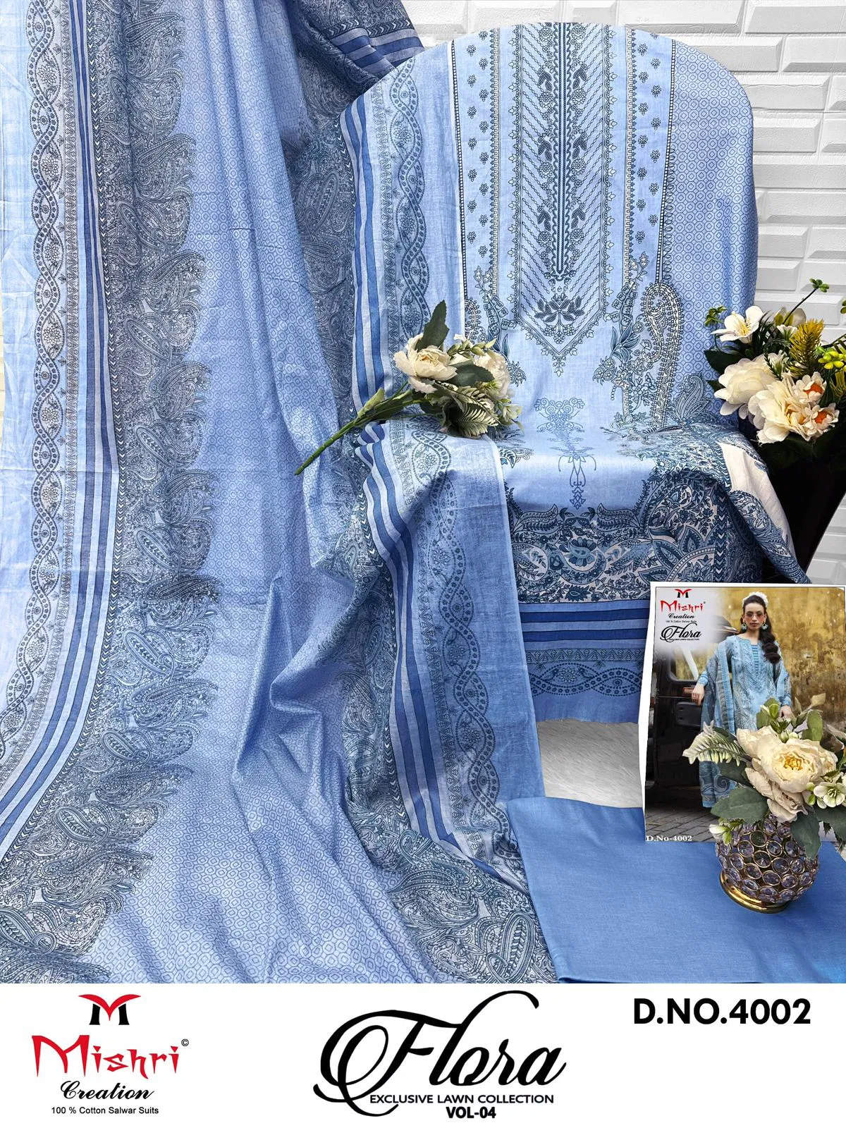 Flora 4 By Mishri Lawn Cotton Printed Wholesale Dress Material Suppliers In Mumbai